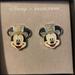 Disney Jewelry | Disney Mickey Mouse Happy New Year Earrings | Color: Black/Silver | Size: Os