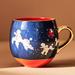 Anthropologie Dining | Anthropologie Louise Pretzel Dashing Poodles Holiday Mug, New! | Color: Blue/Red | Size: Os