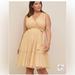 Torrid Dresses | Gold Torrid Faux Wrap Dress | Color: Gold | Size: 26w