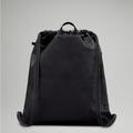 Lululemon Athletica Bags | Nwt Lululemon Lightweight Gym Sack 13l Black/Graphite Grey Unisex. | Color: Black | Size: Os