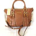 Coach Bags | Michael Kors Bedford Brown Pebble Leather Belted Satchel Bag (With Additional Ad | Color: Brown/Tan | Size: Os