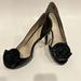 Nine West Shoes | Nine West Black Leather Stiletto Platform Pumps With Rose Design Size 8m | Color: Black | Size: 8