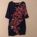 Lilly Pulitzer Dresses | Lily Pulitzer Dress ! Navy With Floral Design ! Size 8 | Color: Blue/Pink | Size: 8