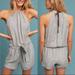 Anthropologie Pants & Jumpsuits | Anthropology Cloth & Stone Women’s Striped Susanna Romper. Size Xs | Color: Black/White | Size: Xs