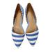 J. Crew Shoes | J. Crew ~Blue White Striped Zoe D'orsay Flats Shoes Slip Ons ~ Size 7 M | Color: Blue/White | Size: 7