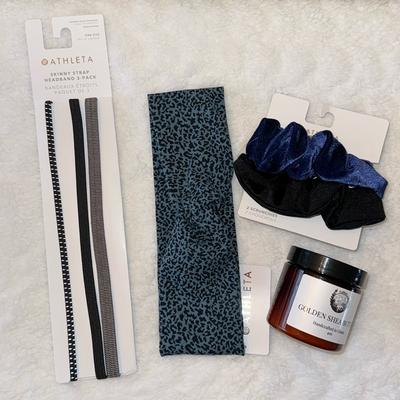 Athleta Accessories | Athleta Headbands, Scrunchies And Shea Butter | Color: Black/Blue | Size: Os