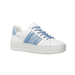 Michael Kors Shoes | Michael Kors Poppy Logo Stripe Lace Up Sneakers Chambray Blue 8/9/9.5 $185 Nib | Color: Blue/White | Size: Various