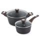 SENSARTE 4Pcs Nonstick Cookware Sets, Pots and Pans Set, 1.5QT Sauce Pan with Lid & 4.5 QT Stock Pot, Non Toxic, PFOA&PFOS Free