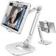 AboveTEK Long Arm Aluminium Tablet Ständer, Klapp Tablet Ständer mit 360 ° Swivel Clamp Halterung, passt 4-11 "Display Tablet/Handys für Küchentisch Nachttisch Schreibtisch POS Kiosk Empfang