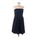 Gap Casual Dress - Party Strapless Sleeveless: Blue Dresses - Women's Size 12