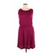Old Navy Casual Dress Scoop Neck Sleeveless: Burgundy Solid Dresses - Women's Size X-Large