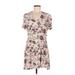 The Vintage Twin Casual Dress: Ivory Floral Dresses - Women's Size 6