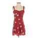 Cotton Candy LA Casual Dress - A-Line Sweetheart Sleeveless: Red Dresses - Women's Size Small