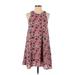 Miami Casual Dress - A-Line Crew Neck Sleeveless: Pink Dresses - Women's Size Small