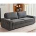 Latitude Run® Girdhari 89'’ Modern Sofa w/ USB Charging Ports & Cup Holders Metal in Gray | 32 H x 89 W x 34 D in | Wayfair