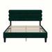 Ebern Designs Aalycia Platform Bed Wood & /Upholstered/Linen in Gray/Green | 39.8 H x 80.3 W x 81.1 D in | Wayfair 16F4F6AE0D124BB9A7CF0E3B95157AC1