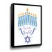 The Holiday Aisle® Oy to the World by Yass Naffas Designs - Print on Canvas Metal in Blue | 24 H x 32 W x 2 D in | Wayfair