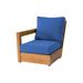 Loon Peak® Jabrayah Teak Outdoor Lounge Chair Wood in Blue | 31 H x 28 W x 41 D in | Wayfair 6E37C9DB6AB54CDDAAC6B37377932B51