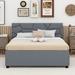 Latitude Run® Queen Size Wooden Platform Bed w/ Twin XL Size Trundle & Drawers Upholstered in Gray | 39.8 H x 68.9 W x 80.3 D in | Wayfair