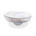 Wrought Studio™ 10.75"D White Glass Centerpiece Bowl w/ Strokes Glass in Black | 5 H x 10.75 W x 10.75 D in | Wayfair