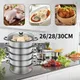 Cuiseur vapeur en acier inoxydable 5 couches pour la cuisine 26cm/28cm/30cm