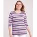 Blair Women's Essential Knit Button-Trim Top - Purple - P2XL - Petite