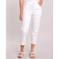 Blair Women's DenimEase™ Back Elastic Girlfriend Cropped Jeans - White - 16P - Petite