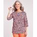 Blair Women's Essential Knit Elbow Length Sleeve Boatneck Top - Multi - XL - Womens