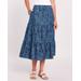 Blair Women's DenimLite Tiered Skirt - Multi - 3XL - Womens