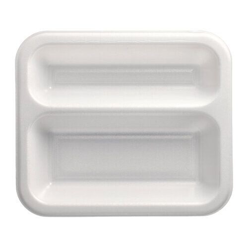 Papstar 600 Siegelschalen, XPS, 2-geteilt, 975 ml, 21,2 x 25 cm weiss Menüschalen Image