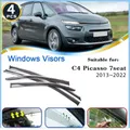 Finestrino dell'auto Visiere Per Citroen C4 Picasso Grand C4 SpaceTourer 7 posti 2013 ~ 2022 Deflettore Parabrezza Pioggia Sopracciglio Accessori Auto