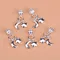 S925 gioielli Pop in argento Sterling fatti a mano fai da te braccialetto di perline collana stella e luna ciondolo accessori per le donne