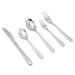 Elyon Remsen Reflective Silver 20-Piece Flatware Set Stainless Steel Service For 4