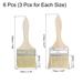 3Inch 3Inch Paint Brush Synthetic Bristle with 9/13mm Thick Wood Handle 6pcs - Wood Color - 3"
