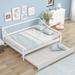Full Size Wood Daybed with Twin Trundle & Support Legs