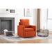 Swivel Barrel Chair, Velvet Accent Sofa Chair for Living Room, 360 Degree Swivel Barrel Club Chair, Leisure Arm Chair, Orange