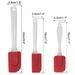 3pcs Flexible Silicone Spatula Set Heat Resistant Non Stick Cooking Red