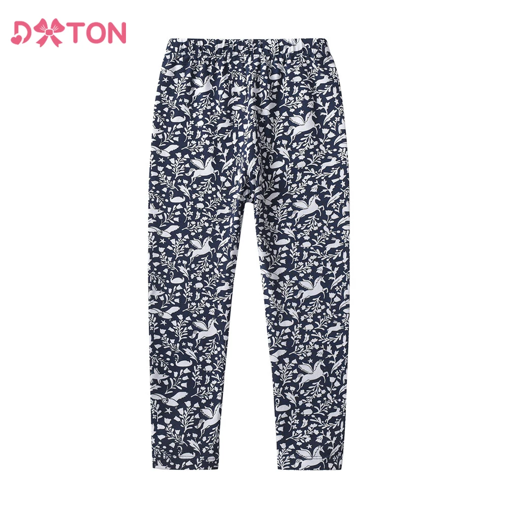 Dxton Kinder Mädchen Leggings Frühling Herbst Einhorn gedruckt Kinder Hosen Mädchen lässig Bleistift Hosen Blume Kleinkind Baumwolle Legging Image