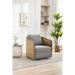 Swivel Barrel Chair, Comfy Round Accent Sofa Chair, 360 Degree Swivel Barrel Club Chair, Leisure Arm Chair, Grey