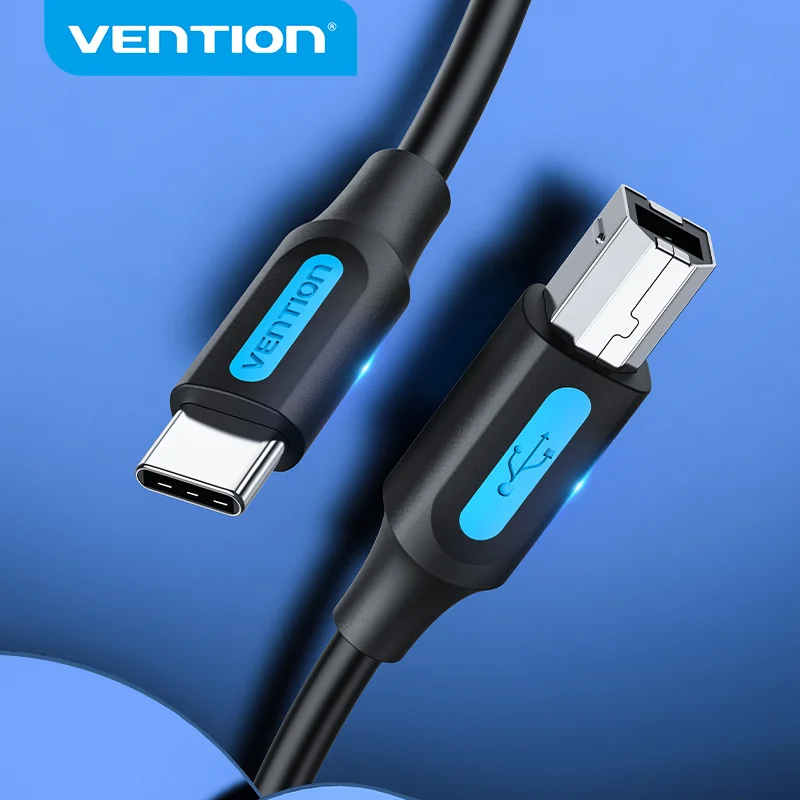 Vention USB C auf USB-Druckerkabel für MacBook Pro Scanner Faxgerät HP Canon Dell Samsung Drucker Typ C 2.0 Druckkabel Image