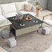 Double Lift-top Coffee Table Set of 5 Accent End Table with Ottomans, Dark Gray