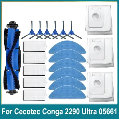 Für Cecotec Conga 2290 Ultra 05661 Roboter Staubsauger Ersatz Ersatzteile Zubehör Hauptseite Pinsel Hepa-Filter Mopp Lappen Image