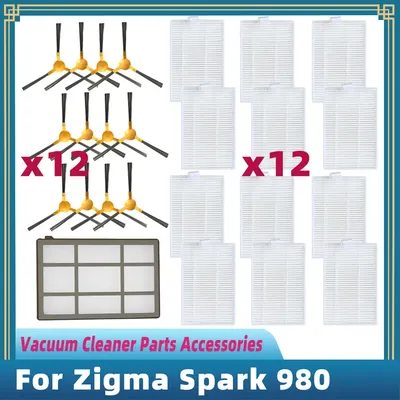 Ersatz kompatibel für Zigma Spark 980 Roboter-Staubsauger, Ersatzteile, Seitenbürste, Hepa-Filter, Primärfilter-Zubehör Image