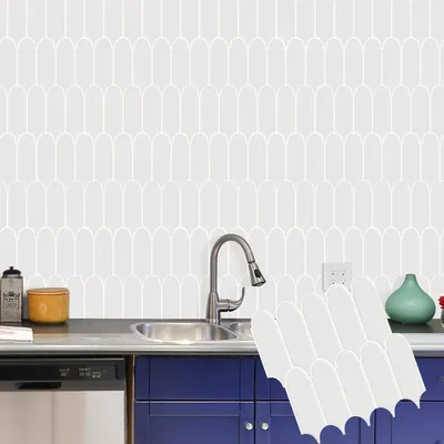 10 Blatt abziehen und aufkleben, ölbeständig, Wandfliesenaufkleber, große Vinyl-Tapete, wasserdicht, Image