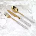 Luxus Löffel Gabel Messer Set mit bling funkelnden Diamant 304 Edelstahl Besteck Geschirr Home Küche
