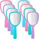 Handheld Hand Mirror Bulk Compact Travel Makeup Mirror Handheld Cosmetic Mirror with Handle Personal Mirror Portable Vanity Mirror 3.15 Inch Wide 7.09 Inch Long (Blue Green Pink Purple 8 Pieces)