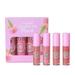 Huarll Lip Gloss 4 Pack Fruit Lip Gloss Set Box with Velvet and Non Stick Cup Lip Glaze Liquid Lipstick 3Ml*4 Aa