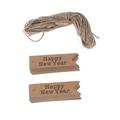 Paper Gift Tags with String: HAPPY NEW YEAR Swallowtail for DIY Xmas Present Happy New Year Party Decoration Favors 100pcs Style 1