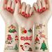 100 Pieces Christmas Temporary Tattoos for Kids 20 Sheets Stocking Stuffers Santa Claus Christmas Tree Snowman Waterproof Tattoos Stickers for Christmas Holiday Birthday Party Decorations