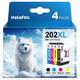 202XL Ink Cartridges for Epson 202 Ink Cartridges Replacement for Epson 202XL Ink Cartridges T202 Ink for Epson WF-2860 XP-5100 Printer Ink for Epson T202XL (4-Pack Black Cyan Magenta Yellow)